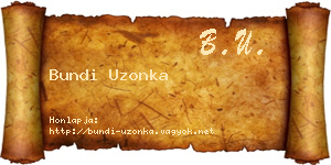 Bundi Uzonka névjegykártya